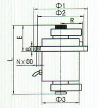 YZUL系列立式振動(dòng)電機(jī)外形示意圖